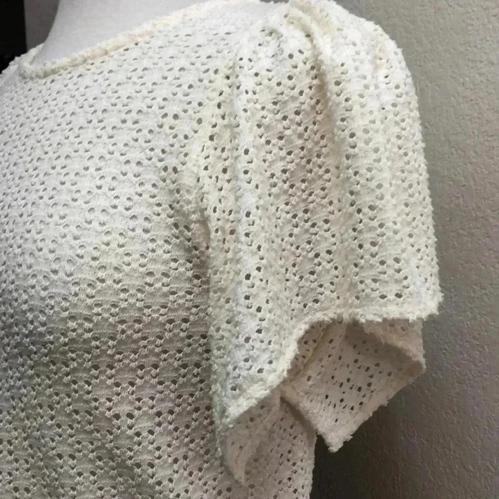 Madewell Texture & Thread Eyelet Flutter Sleeve T… - image 2